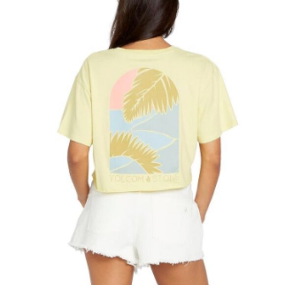 Volcom Women's Just a Trim Short Sleeve Crop Tee - Picture 2 of 3